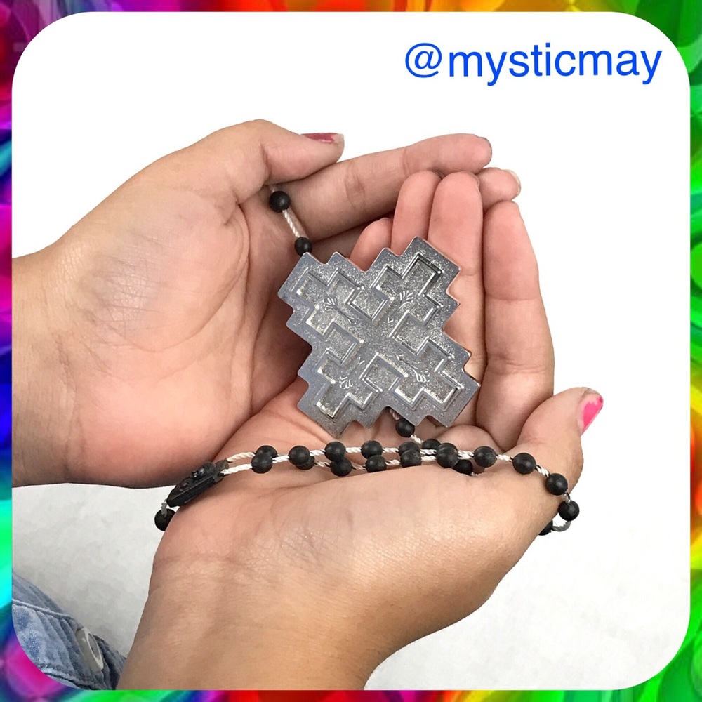 NEW Silvestri Demdaco Silver Crosslet CROSS PRAYER CHARM Pocket Purse Blessing
